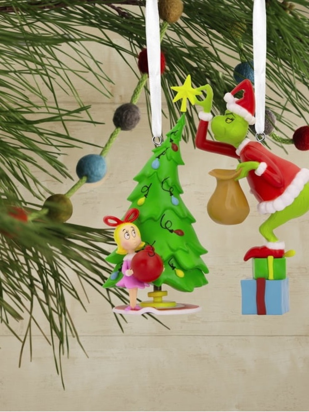 Hallmark Christmas Ornaments(Dr. Seuss's Grinch and Cindy-Lou Who)